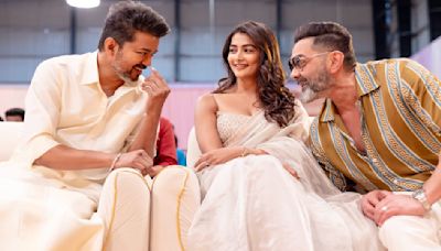 PHOTOS: Vijay and Bobby Deol's bromance with Pooja Hegde joining them for a chit-chat at Thalapathy 69 pooja ceremony is UNMISSABLE