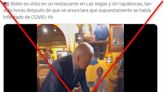 Video de Biden en un restaurante en Las Vegas en 2024 se tomó antes de anunciar que tiene covid-19