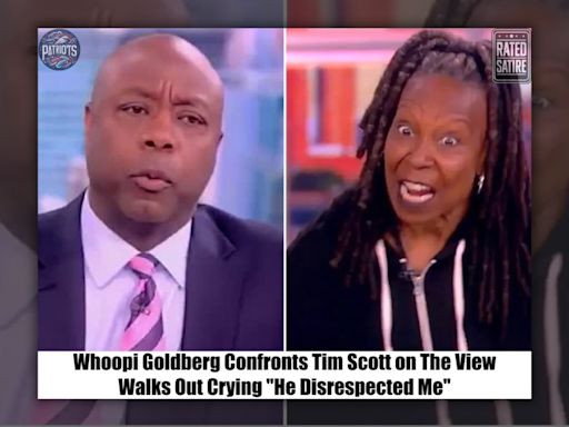 Fact Check: Claims That Whoopi Goldberg Confronted Tim Scott on 'The View' and Walked Out Crying Started as Satire