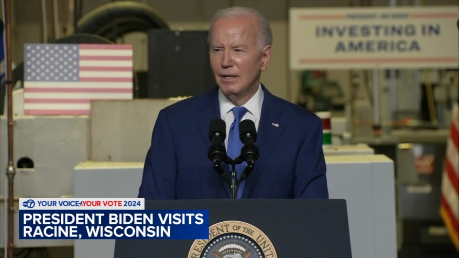 Chicago protest held outside President Biden fundraiser after he announces new Wis. AI facility