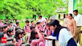 Students Back to School: Tilak, Garlands & Sweets Welcoming Ceremony | Noida News - Times of India