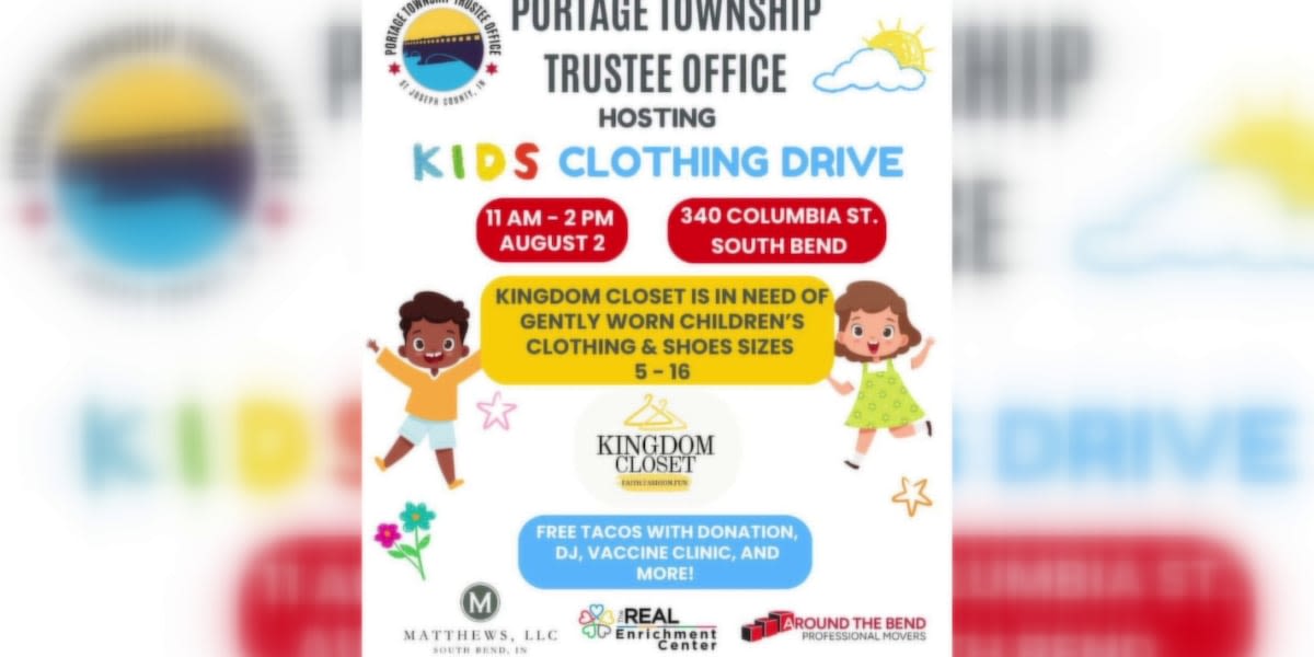 Portage Township Trustee Office hosts Kids Clothing Drive