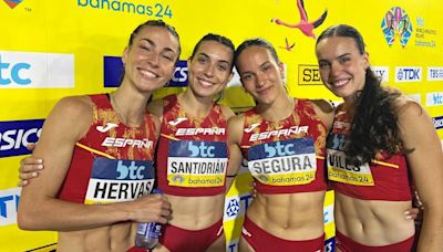 Carmen Avilés saca el billete para los Juegos Olímpicos con el relevo 4x400 femenino y bate el récord de España