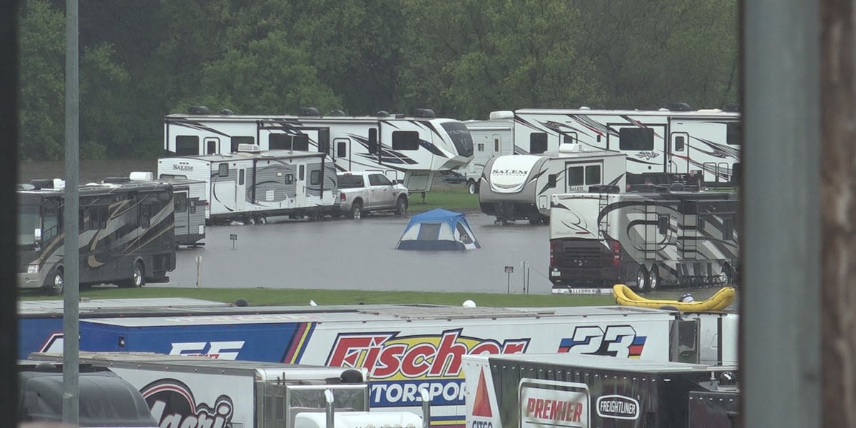 Campers rescued after becoming trapped at Huset’s Speedway due to flooding