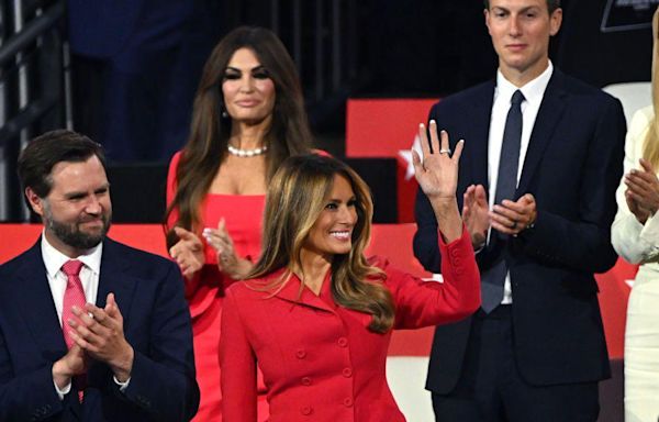 Melania Trump watches husband's convention speech in rare appearance