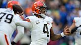 Cleveland Browns QB Deshaun Watson throwing full speed after shoulder surgery, timetable for return unknown