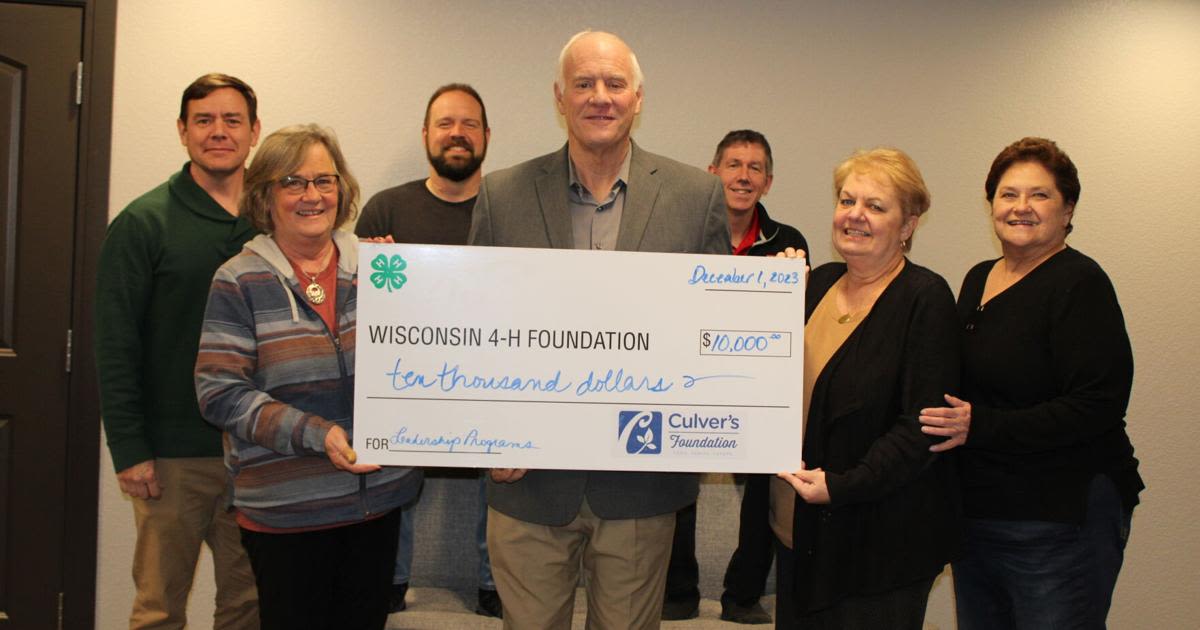 Culver's Foundation recognized as top 4-H donor in Wisconsin