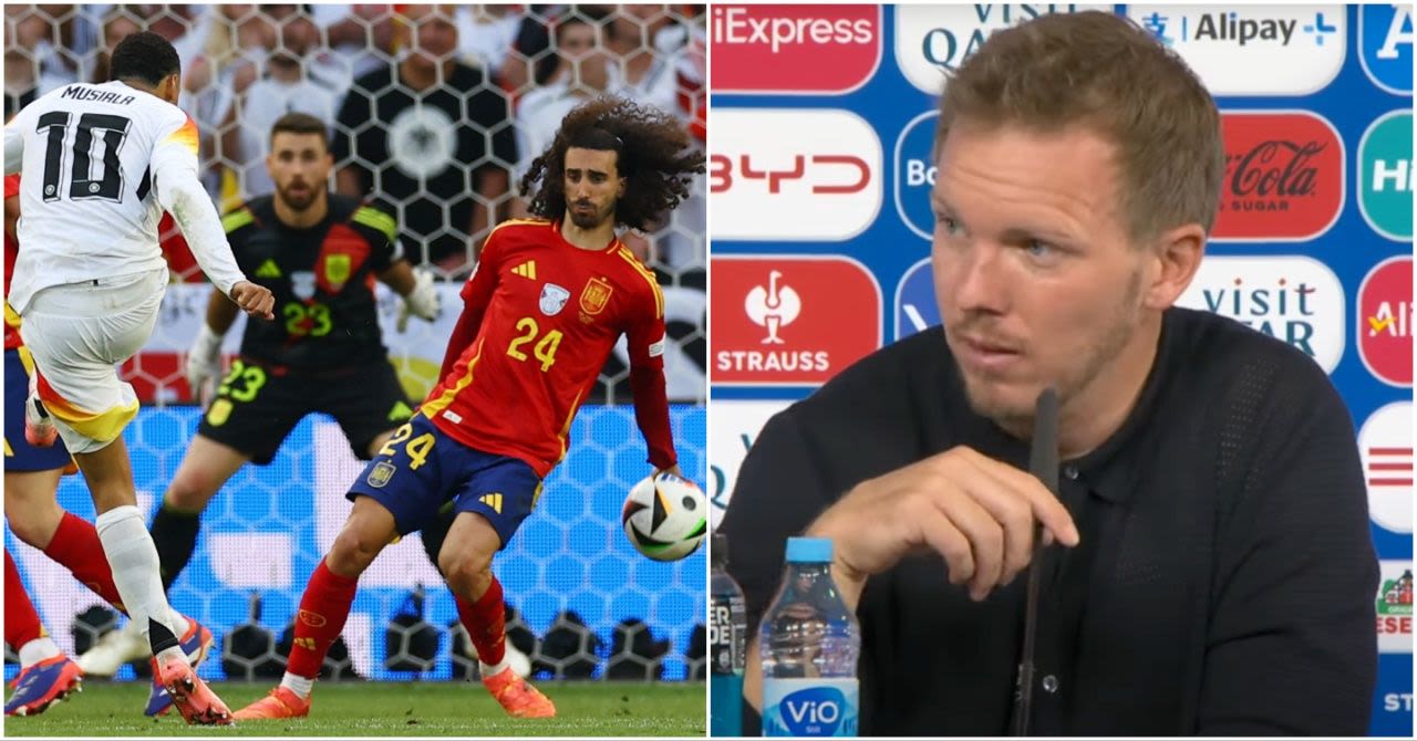 Julian Nagelsmann slams football's rules after Germany are denied penalty for Cucurella 'handball'