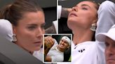 Zverev's girlfriend looks distraught live on BBC after Wimbledon injury scare