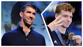 Michael Phelps reacts after Leon Marchand creates history with audacious double gold medal feat at Paris Olympics