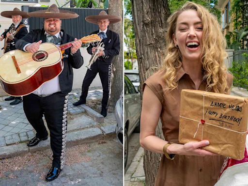 Amber Heard Beams as She's Serenaded by a Mariachi Band in Madrid for Her Birthday: See the Fun Photos