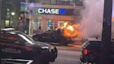 6 arrested after violent protesters cause mayhem, set APD car on fire in downtown Atlanta