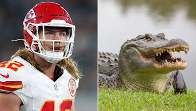 Chiefs Player Carson Steele Has a Pet Alligator Named Crocky-J, and NFL Fans Are in Love