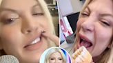 Tori Spelling has ‘never been happier’ since getting veneers to replace her ‘disgusting’ teeth: ‘I smile now’