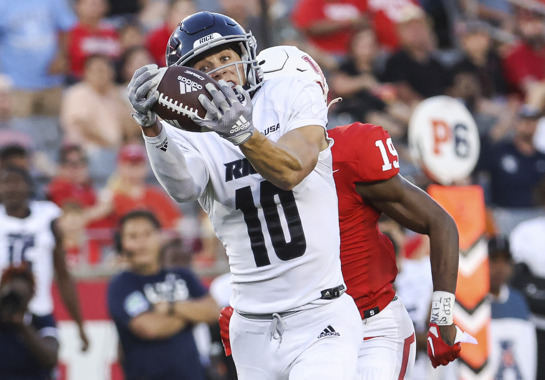 Commanders’ rookie Luke McCaffrey receiving handoffs at practice