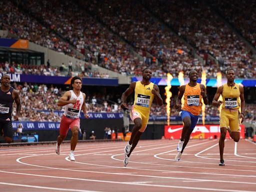 Athletics-Lyles runs 100 metres personal best in final Olympic tune-up