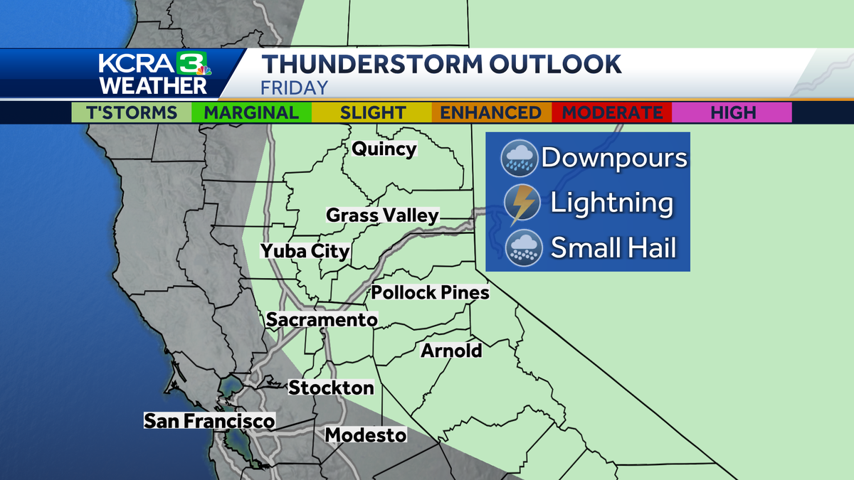 NorCal forecast: Chillier temps arrive Thursday; Impact Day Friday for thunderstorm chances