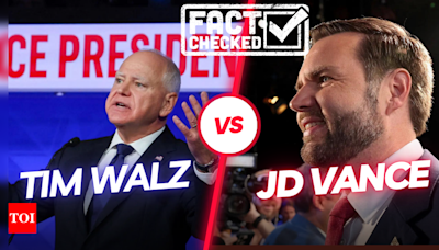 Tim Walz vs JD Vance Debate Fact Check: Who lied, who told the truth? | - Times of India