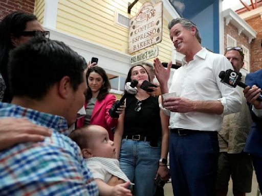 Newsom on his swing-state tour to help Biden: 'I pick up the fight'