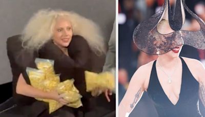 We Can't Stop Watching This Clip Of Lady Gaga Handing Out Popcorn At A Joker Screening