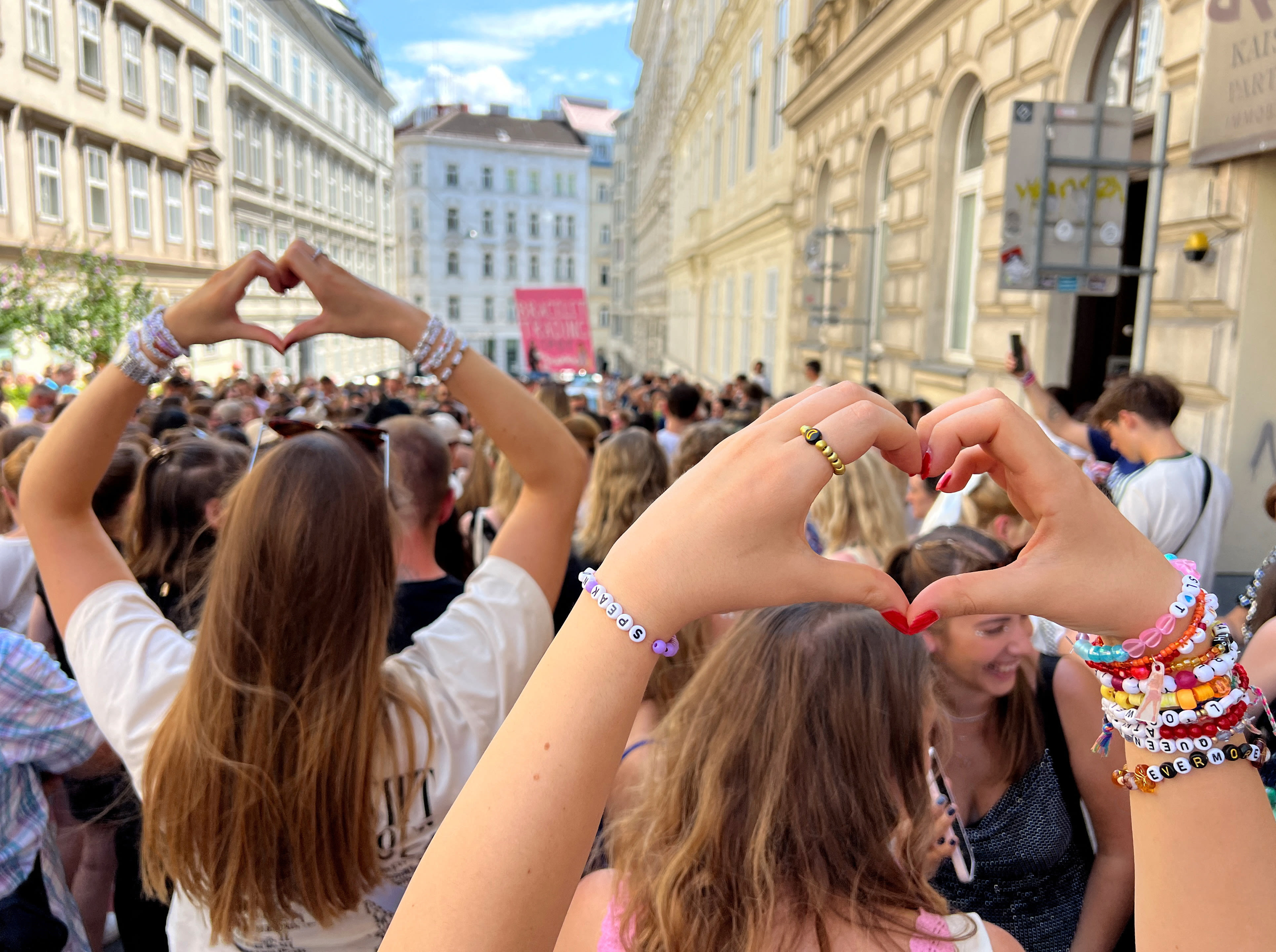 Swifties unite on Vienna streets to sing, trade bracelets as 'Eras Tour' dates are canceled after thwarted terror attack