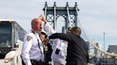 NYPD officer appears to pepper spray himself while trying to break up pro-Gaza protest