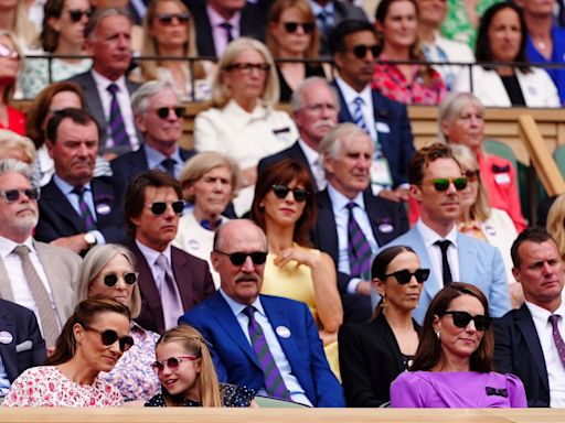 'Zoom' al palco real de Wimbledon: Kate Middleton con Tom Cruise, Julia Roberts y Benedict Cumberbatch