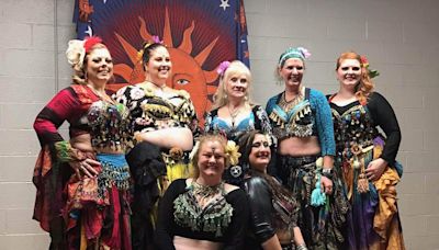 Art in motion: Belly dancers performing Saturday at the fair