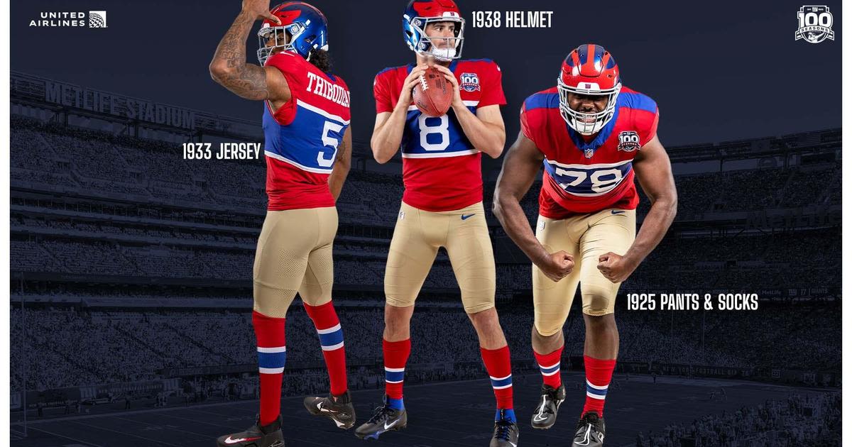 New York Giants' throwback uniforms unveiled. Here's more about the "Century Red" look.