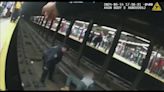 NYC subway rescue: Officers save man who fell onto train tracks l VIDEO