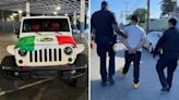 Jeep con la bandera de México es remolcado por participar en "sideshow" en Oakland