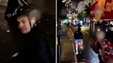 Jeremy Vine films Jason Donovan almost being run over by London bus