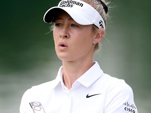 Nelly Korda flirting with Evian Championship cut-line as LPGA suspends play due to weather