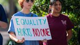 A&M students protest the end of DEI in Texas