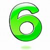 Clipart - Glossy Number : Six