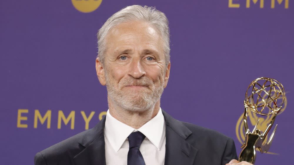 Jon Stewart Weighs ‘Daily Show’ Extension After His Emmy Win: ‘This Election Will Never End. How Could I Leave?’