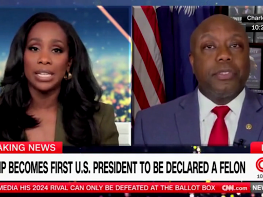 Tim Scott clashes with CNN host after Trump's conviction in New York: 'No, you can't correct me on this'