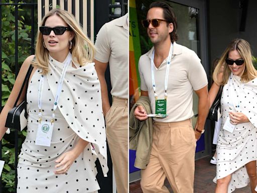 Pregnant Margot Robbie Makes First Public Appearance Since Baby News as She Attends Wimbledon with Tom Ackerley