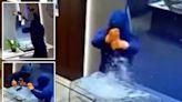 Shocking video shows masked crooks use sledgehammers in brazen smash-and-grab at ritzy Connecticut jewelry store