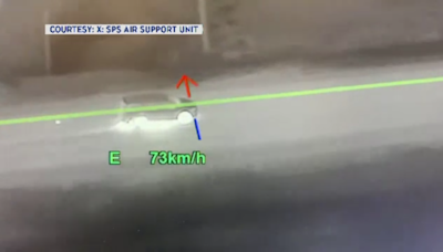 Watch from above as Saskatoon police track a man who tried to jack an Uber at knifepoint