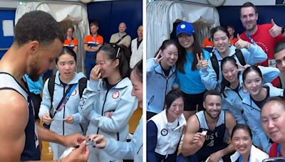 Stephen Curry Gets Ball Signed By U.S. Table Tennis Team