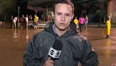Repórter é humilhado ao vivo no Jornal da Globo durante cobertura no RS: 'Não prestam'