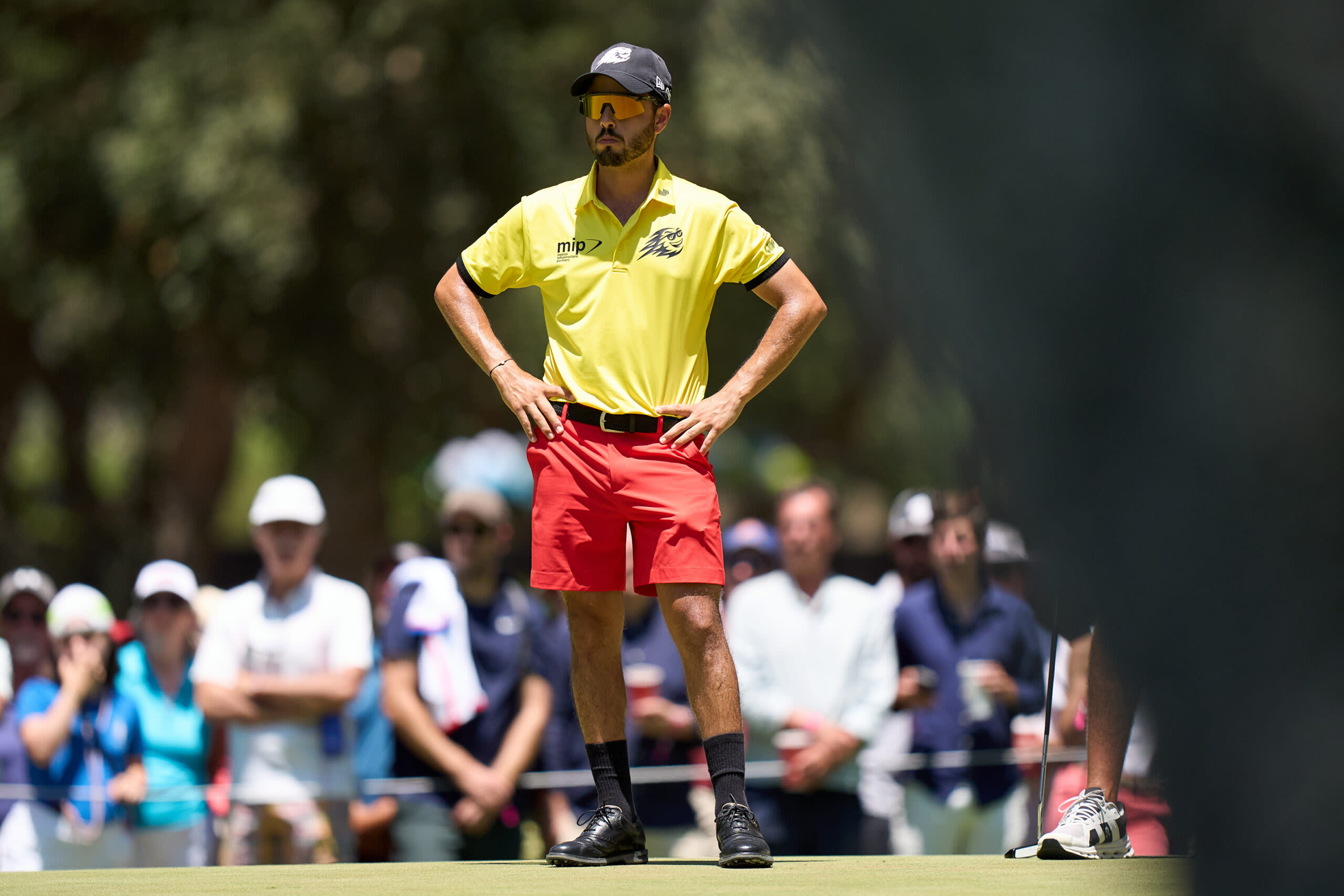 Watch: Abraham Ancer takes the clubhouse lead for best club toss of the year