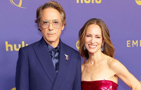 ... as He Poses on Emmys 2024 Red Carpet with Wife Susan Downey: 'I Don't See You Smiling!'