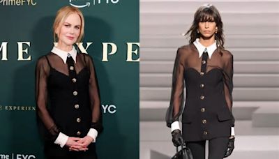 Nicole Kidman Is Versace’s ‘Rebel With a Kind Heart’ in Sheer Top With Romantic Twists at ‘Expats’ Cast Event