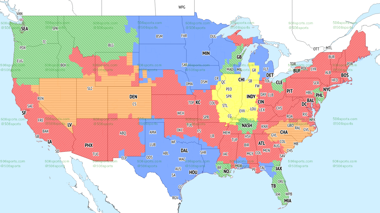 TV broadcast maps for Week 3 of NFL action