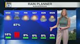 Increasing chance for showers and thunderstorms through Thursday