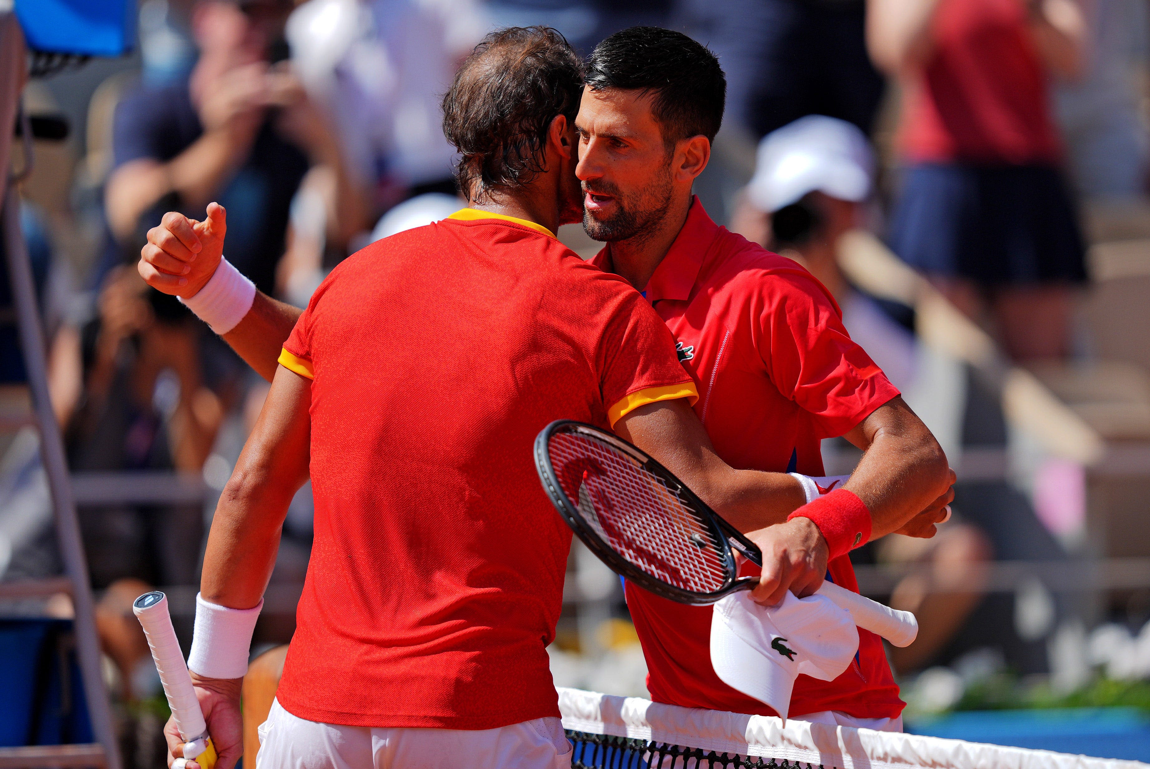 Best images from Novak Djokovic's win over Rafael Nadal at Paris Olympics