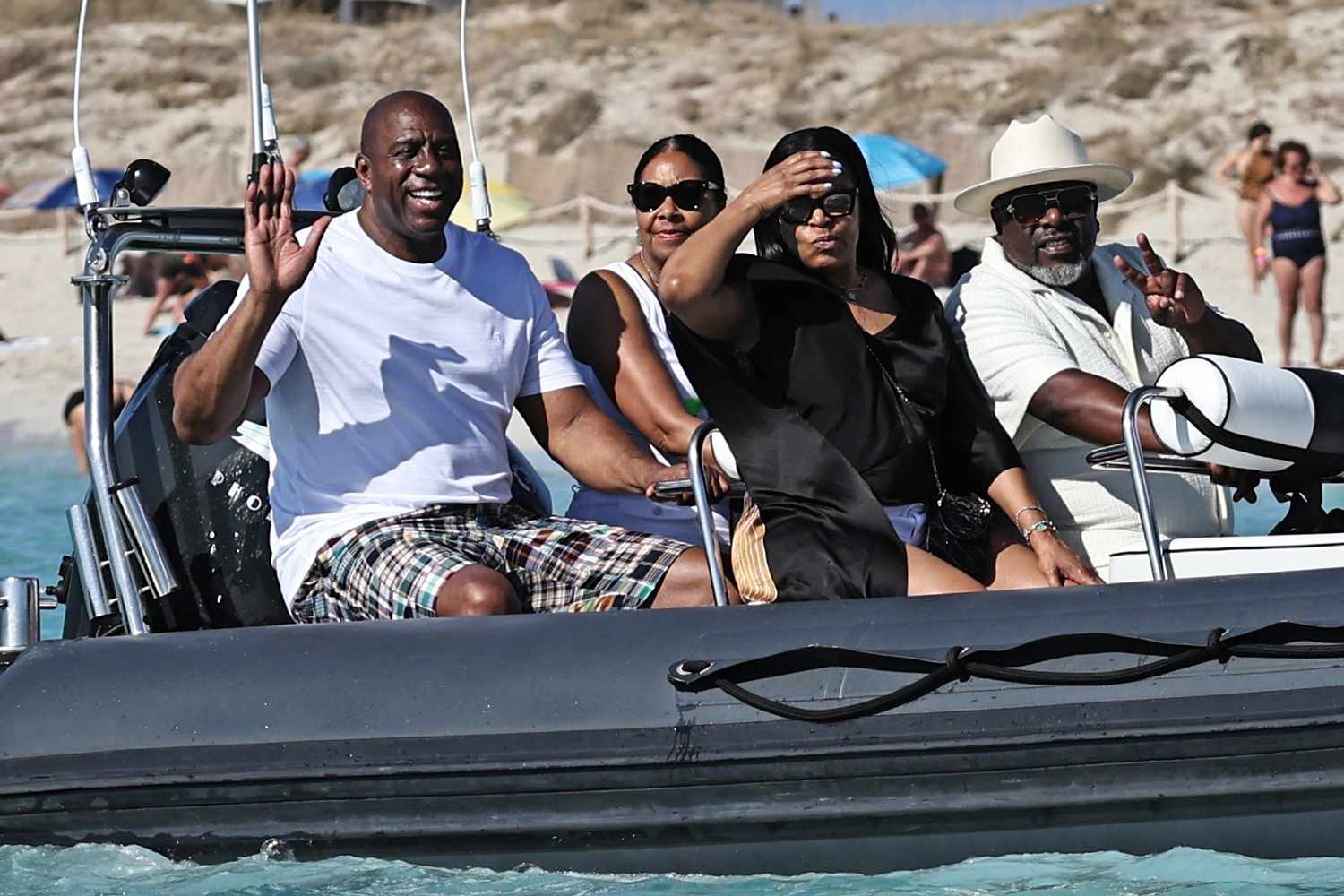 Magic Johnson Kicks Off Luxe Annual Yacht Vacation with Wife Cookie, Friends Samuel L. Jackson and Cedric the Entertainer