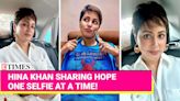 TV Actress Hina Khan Drops Selfies From Work Amid Cancer Fight! Her Keep Going Message Inspires Millions! | Etimes...